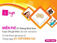 Đăng ký isign, hưởng ngay ưu đãi vàng